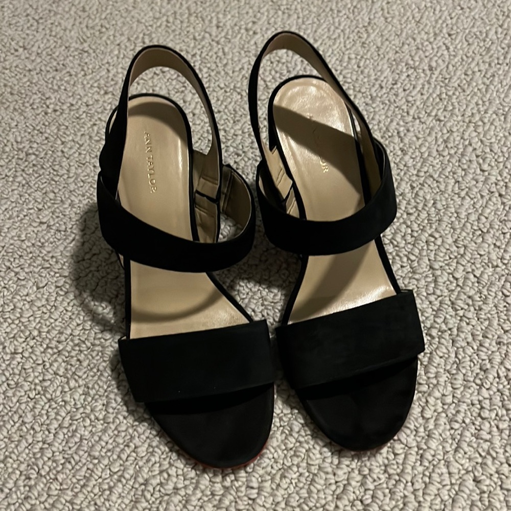Ann Taylor Black Block Heels - 3 inches